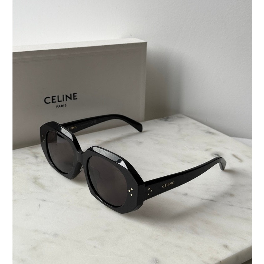 Celine "3 Dots" Square Geometric-Shaped Sunglasses